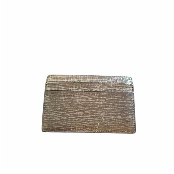 LOEWE Vintage Textured Leather Card Holder - Taupe - Picture 2 of 2